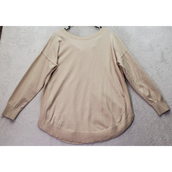 Windsor Sweater Womens‎ Small Tan Knit Long Sleeve Round Neck Cross Back Straps - Picture 1 of 10